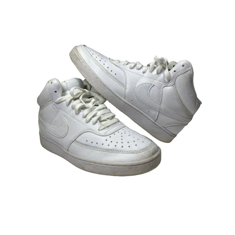 Nike Court Vision Mid White Mens Leather Athletic Shoes Size 9 US CD5466-100